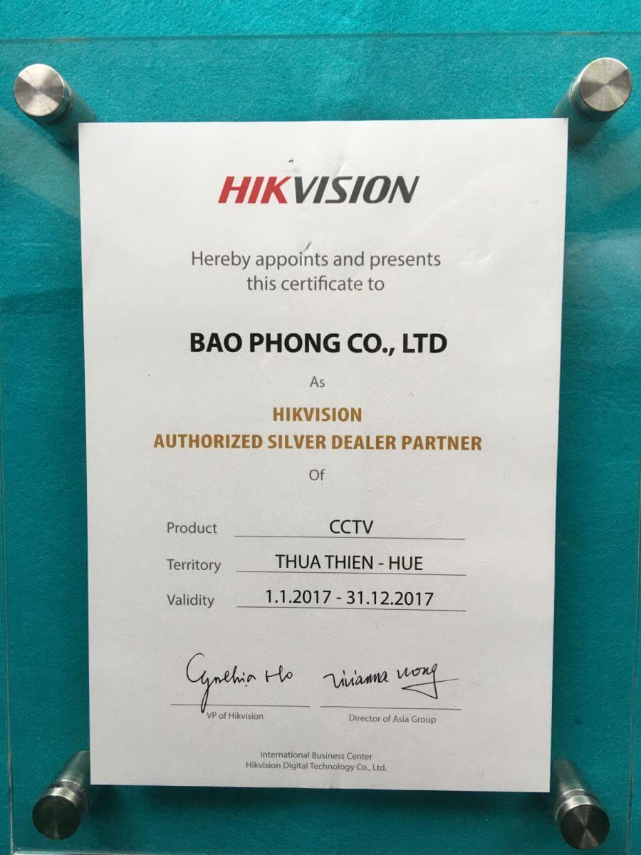 chung nhan phan phoi hikvision 2017