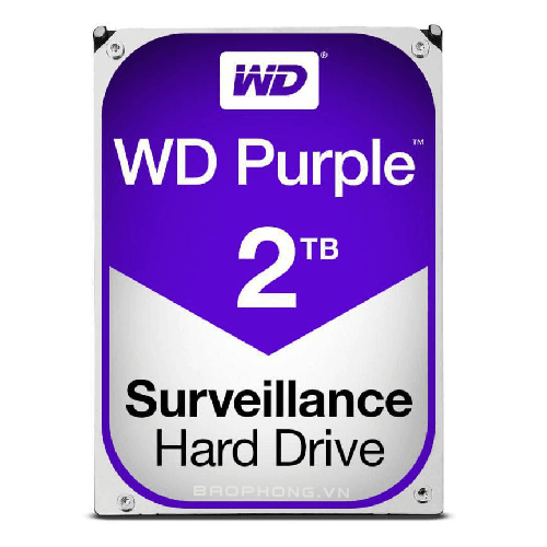 Ổ cứng HDD WD 2TB WD20PURZ (Tím)