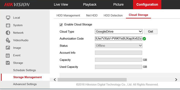 Cách thiết lập ghi Hikvision DVR lên Google Drive