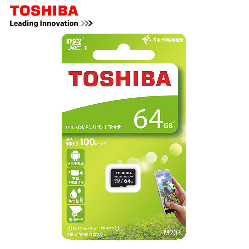 The Nho Toshiba 64gb Microsd Exceria M203 Uhs 1 Class 10