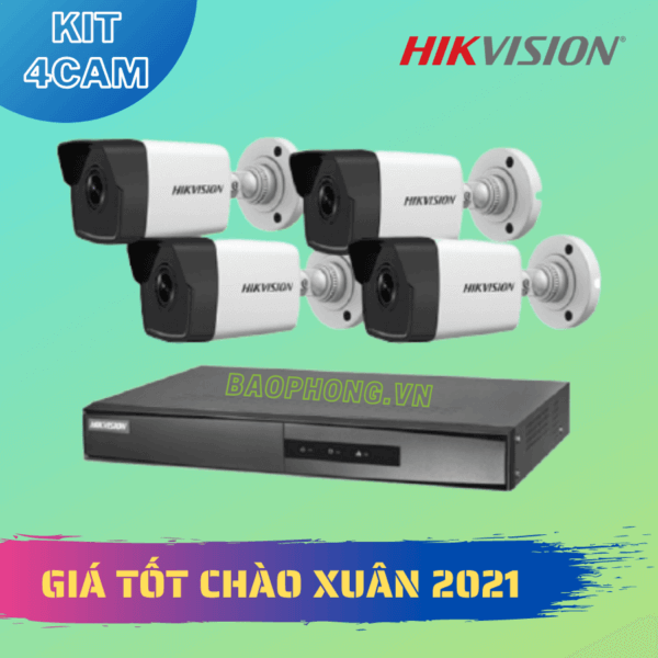 Bộ Kit 4 Camera IP Hikvision NK42E0H-L