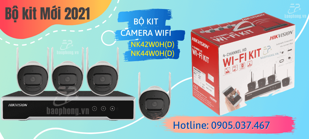Bộ Kit NK42W0H(D) - Bộ 4 Camera Wifi Hikvision 2.0 MP