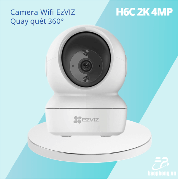 Camera Ezviz H6c 2K⁺ 4MP xoay 360° đàm thoại 2 chiều