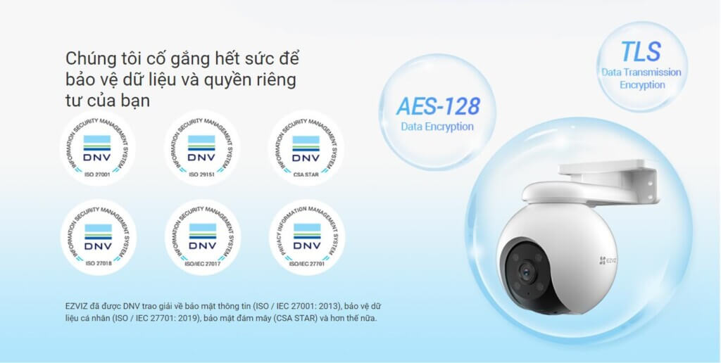 Camera Wifi EZVIZ H8 Pro 2K 3MP có màu ban đêm đàm thoại 2 chiều